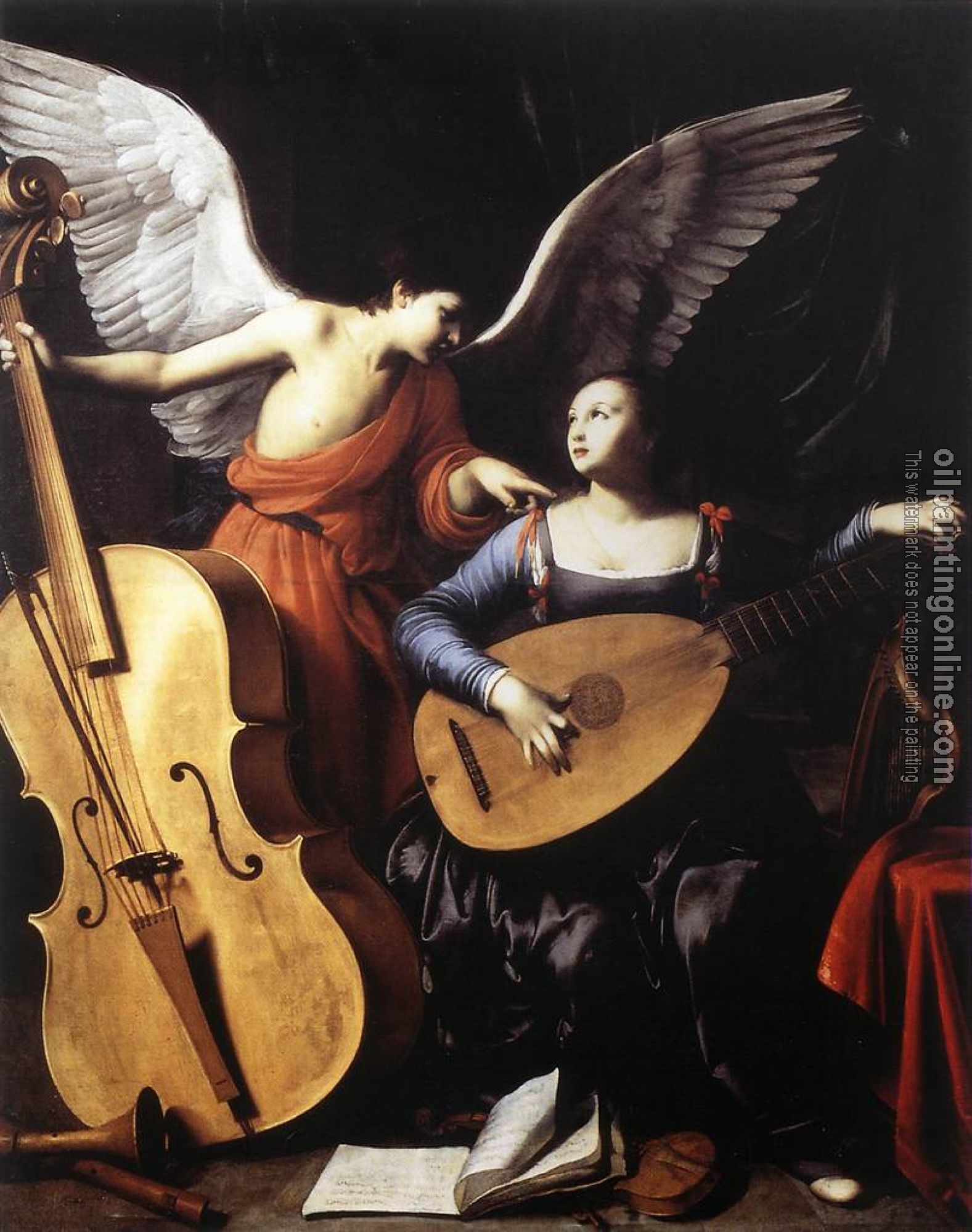 Saraceni, Carlo - Saint Cecilia and the Angel